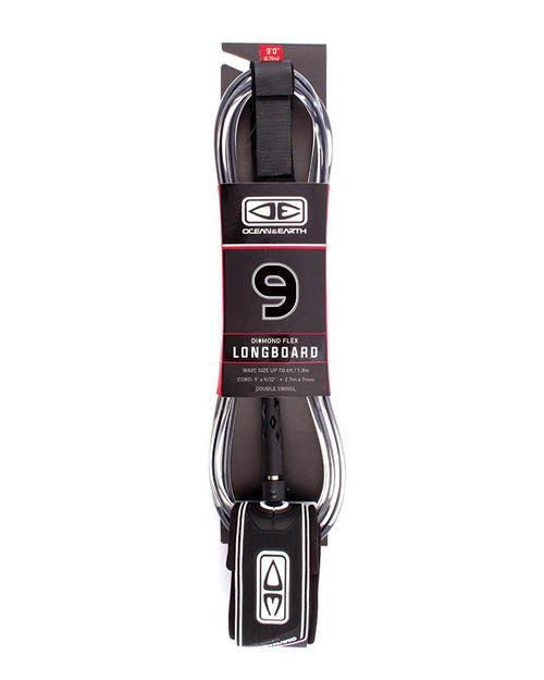 O&E Diamond Flex Regular Longboard Leash 9' - O&E Diamond Flex Regular Longboard Leash 9'