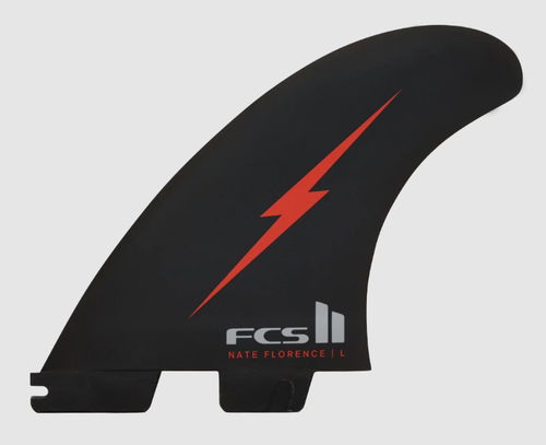 FCS II Nathan Florence PC Thruster Set Red Bolt - FCS II Nathan Florence PC Thruster Set Red Bolt