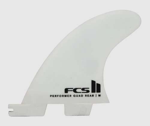 FCS II Performer PG Quad Rear Fins White - FCS II Performer PG Quad Rear Fins White