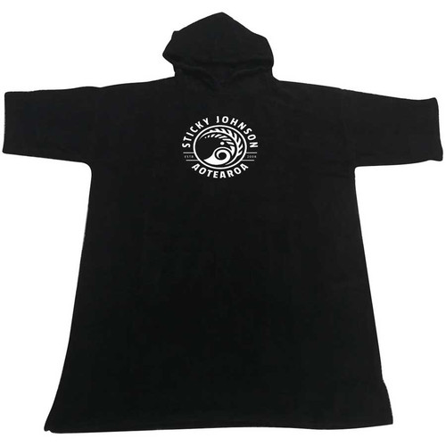 Sticky Johnson Hooded Towel Poncho - Kiwi Black - Sticky Johnson Hooded Towel Poncho - Kiwi Black