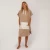 O&E Ladies Daydream Hooded Poncho Hazelnut
