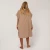 O&E Ladies Daydream Hooded Poncho Hazelnut