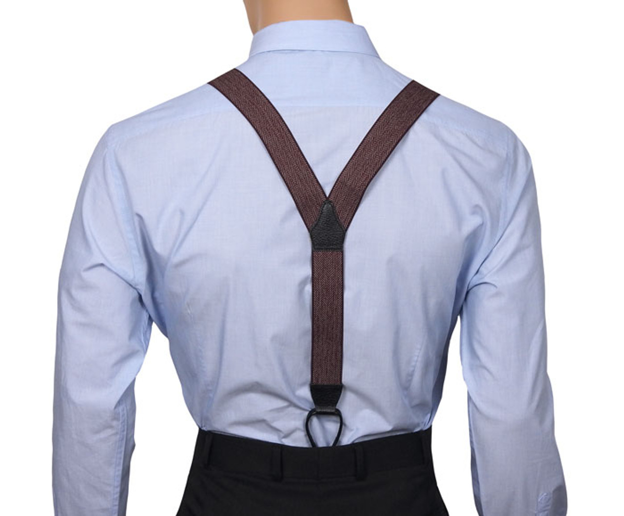 Albert Thurston Burgundy Tweed Braces | Mens Braces Australia