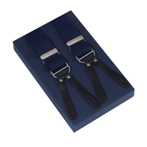 Navy Button Suspenders