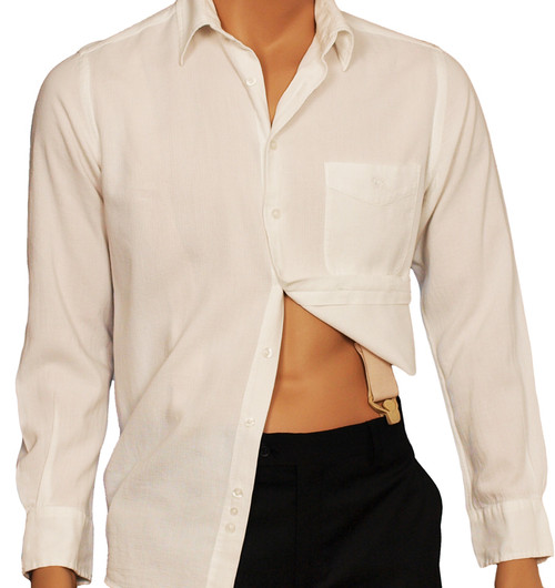 Hold-ups Dress Shirt Stays Y-style With No-slip Metal Clips