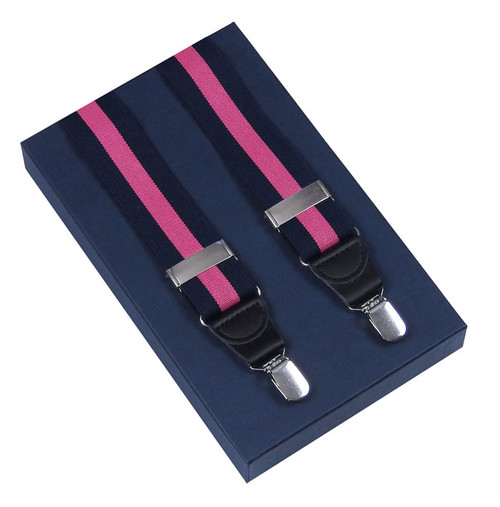 Navy And Magenta Braces