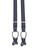 Narrow Navy And Lilac Striped Braces