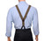 1940s Style Khaki Button Braces Y Back
