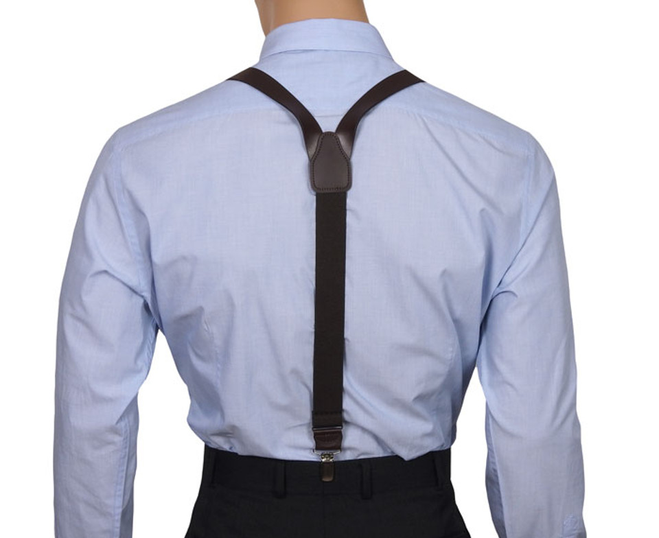 Brown Leather Suspenders | Mens Braces Australia