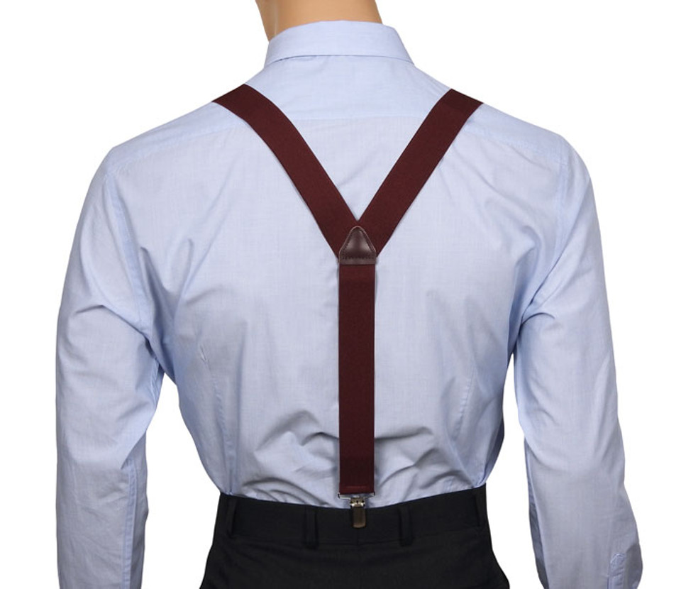 Burgundy Tartan Braces | Mens Braces Australia