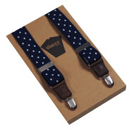 Wiseguy Blue Dotted Suspenders