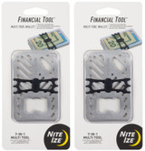 Nite Ize Financial Tool Multi Tool Wallet - Stainless (2 Pack)