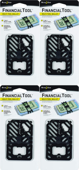 Nite Ize Financial Tool Multi Tool Wallet - Black (4 Pack)