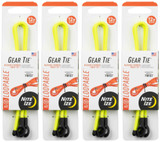 Nite Ize Gear Tie Loopable Twist Tie 12" - Neon Yellow (4 Pack)