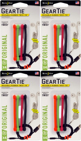 Nite Ize Gear Tie 3" - Assorted (4-Pack of 4)