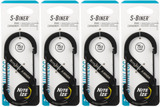 Nite Ize S-Biner Steel - Black Biner, Size #4 (4-Pack)