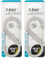 Nite Ize S-Biner Steel - Stainless Biner, Size #4 (2-Pack)