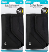 Nite Ize Clip Case Sideways - Extra Large, Black (2-Pack)