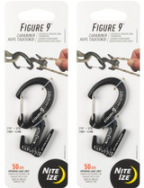 Nite Ize Figure 9 Carabiner Small - Black (2-Pack)