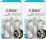 Nite Ize S-Biner Steel - Stainless Biners, Size #1 (2-Pack of 2)