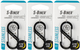 Nite Ize S-Biner Steel - Black Biner, Size #2 (3-Pack)