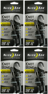 Nite Ize KnotBone Adjustable Bungee - Small (4-Pack)