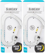 Nite Ize SlideLock Carabiner - Size #4, Stainless (2-Pack)