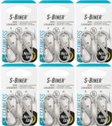 Nite Ize S-Biner Steel - Stainless Biners, Size #1 (6-Pack of 2)