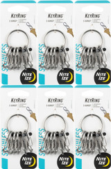 Nite Ize KeyRing Steel - S Biner Stainless (6-Pack)