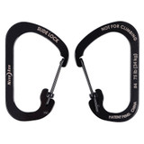 Nite Ize SlideLock Carabiner - Size #4, Black (4-Pack)