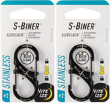 Nite Ize S-Biner SlideLock - Black, Size #2 (2-Pack)