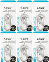 Nite Ize S-Biner Steel - Stainless Biner, Size #2 (6-Pack)