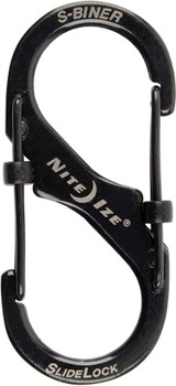Nite Ize S-Biner SlideLock Stainless Steel Carabiner #2 - Black (24-Pack)