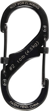 Nite Ize S-Biner SlideLock Stainless Steel Carabiner #2 - Black (24-Pack)