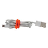 Nite Ize 4-Pack Gear Tie Reusable Rubber Twist Tie, 3" - Bright Orange (24-Pack)