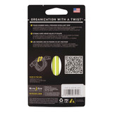 Nite Ize 4-Pack Gear Tie Reusable Rubber Twist Tie, 3" - Neon Yellow (12-Pack)