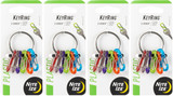 Nite Ize Stainless Steel Keyring w/ Mini S-Biners (4-Pack)