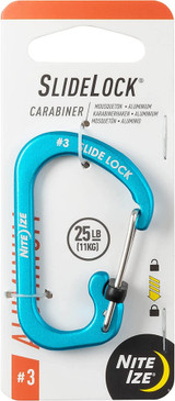 Nite Ize Slidelock Carabiner Aluminum #3 Blue