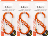 Nite Ize S-Biner Aluminum Dual Carabiner #3 - Orange (3-Pack)