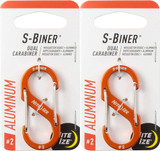 Nite Ize S-Biner Aluminum Dual Carabiner #2 - Orange (2-Pack)