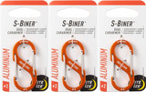 Nite Ize S-Biner Aluminum Dual Carabiner #2 - Orange (3-Pack)