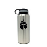 Campsite Essentials 32oz Wide Mouth Insulated Bottle, Brushed Stainless (2-Pack)