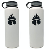 Campsite Essentials 40oz Wide Mouth Insulated Bottle, Avalanche White (2-Pack)