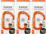 Nite Ize SlideLock Aluminum Carabiner #3 - Orange (3-Pack)