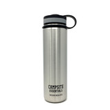 Campsite Essentials 22oz Wide Mouth Insulated Bottle, Brushed Stainless (2-Pack)