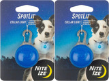 Nite Ize SpotLit Collar Light - Blue Plastic (2-Pack)