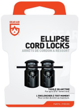 GEAR AID 2-Piece Ellipse Cord Locks for 4mm Cord - Black