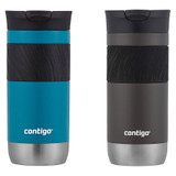 Contigo 2-Pack Insulated Stainless Steel Travel Mug w/ Grip 16 oz - Sake/Juniper