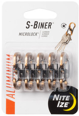 Nite Ize 5-Pack S-Biner MicroLock Aluminum Carabiner - Coyote