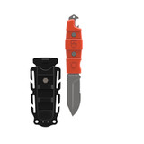 GEAR AID Buri Drop Point Utility Knife w/ Sheath, 3" Blade - Orange